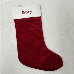 Pottery Barn velvet stocking